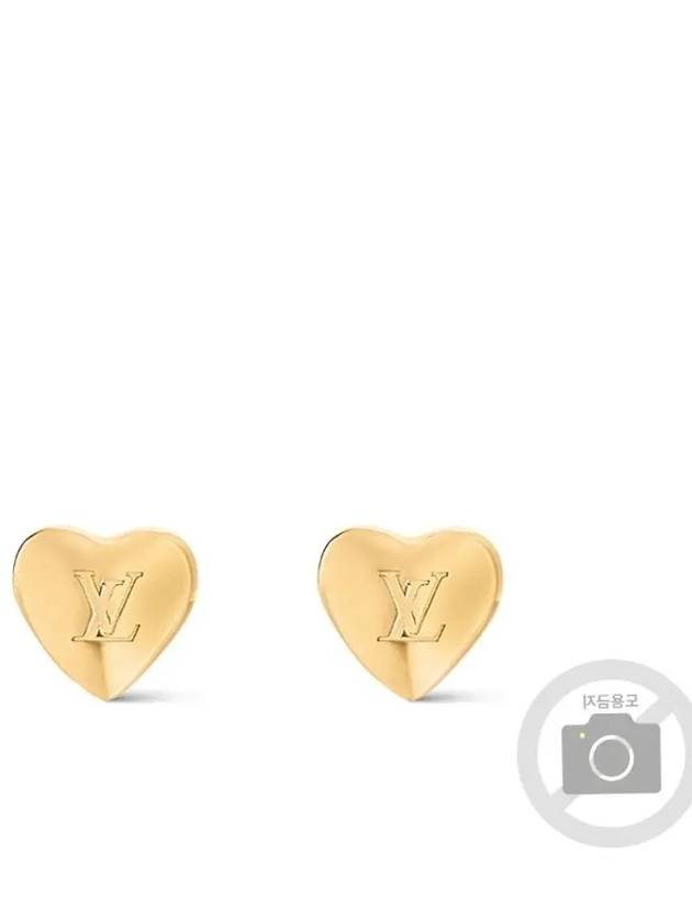 LV Heart Earrings Gold - LOUIS VUITTON - BALAAN 3