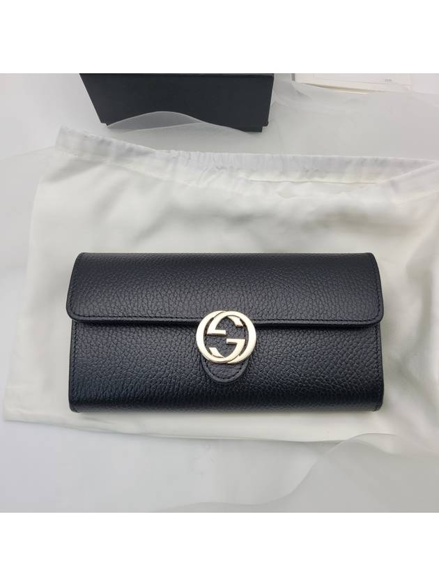 GG Interlocking Long Wallet Black - GUCCI - BALAAN 2