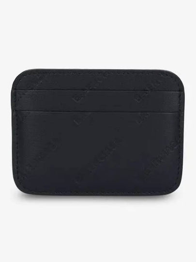 Embossed Logo Card Wallet Black - BALENCIAGA - BALAAN 2