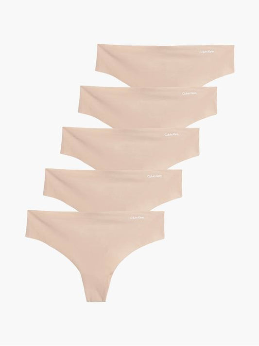 CK Women s Seamless Nudie Thong Beige 5 Piece Set - CALVIN KLEIN - BALAAN 1