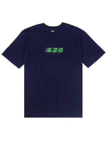 420 Logo T-Shirt Navy - FOREEDCLUB - BALAAN 1