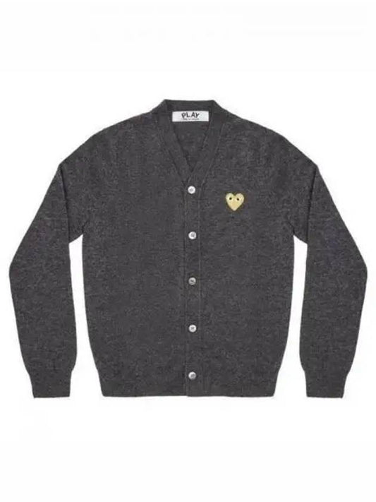 Play Gold Waffen Cardigan Dark Grey - COMME DES GARCONS - BALAAN 2