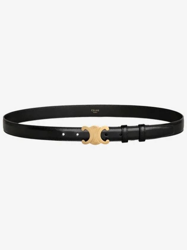 Triomphe Taurillon Medium Leather Belt Black - CELINE - BALAAN 3