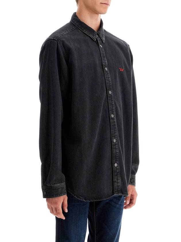 Simply Denim Long Sleeve Shirt Black - DIESEL - BALAAN 3