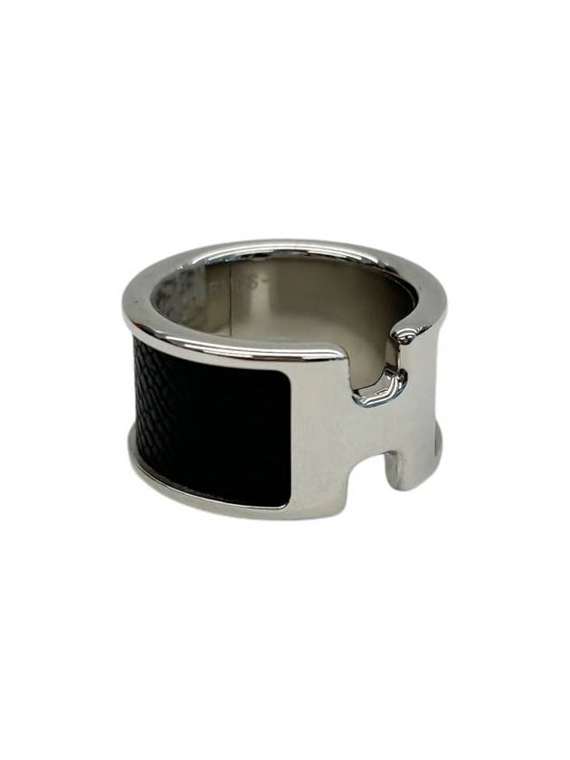 Olympe Ring Black Silver - HERMES - BALAAN 6