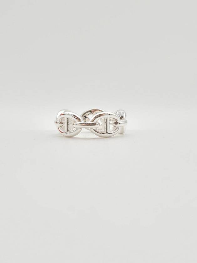 Small Chaine D'Ancre Enchainee Ring Silver - HERMES - BALAAN 5