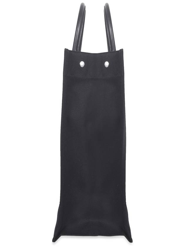 Rive Gauche Canvas Tote Bag Black - SAINT LAURENT - BALAAN 4