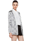 PIERRE reversible bandana blazer IN WHITE - BALMAIN - BALAAN 2