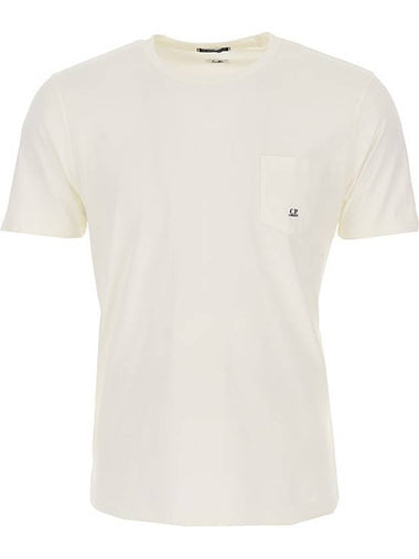 Mini Logo Print Short Sleeve T-Shirt White - CP COMPANY - BALAAN 1