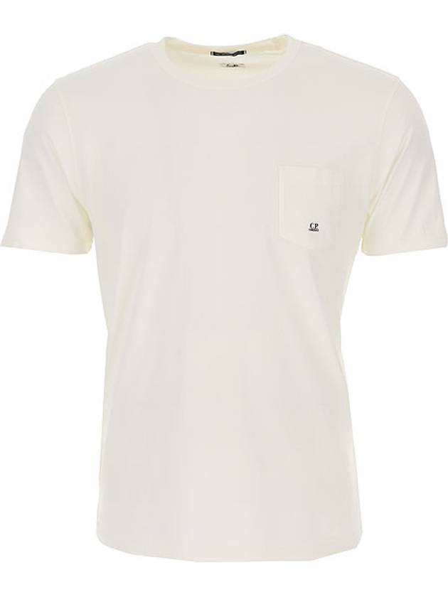 Mini Logo Print Short Sleeve T-Shirt White - CP COMPANY - BALAAN 1