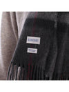 Check Cashmere Scarf Charcoal - BURBERRY - BALAAN 7