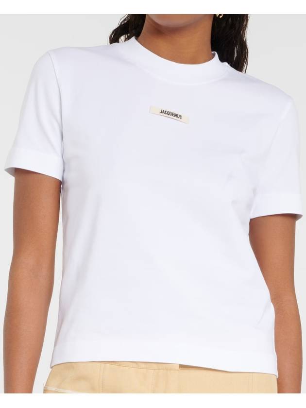 Le Gros Grain Short Sleeve T-Shirt White - JACQUEMUS - BALAAN 2