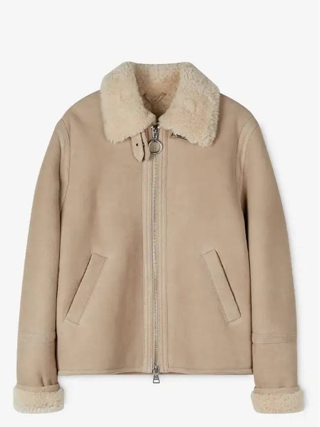 Suede Shearing Jacket Champagne - AMI - BALAAN 4