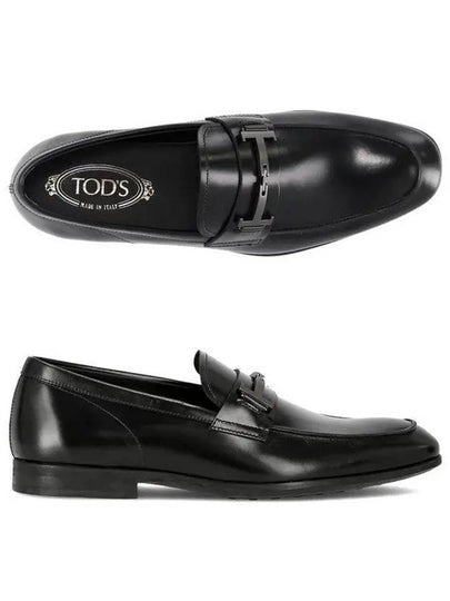 Double T Leather Loafers Black - TOD'S - BALAAN 2