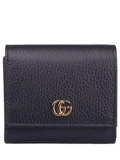 GG Marmont Leather Half Wallet Black - GUCCI - BALAAN 2