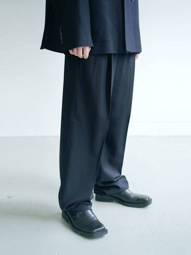 One Tuck Wide Slacks Navy MTR3073 - IFELSE - BALAAN 1