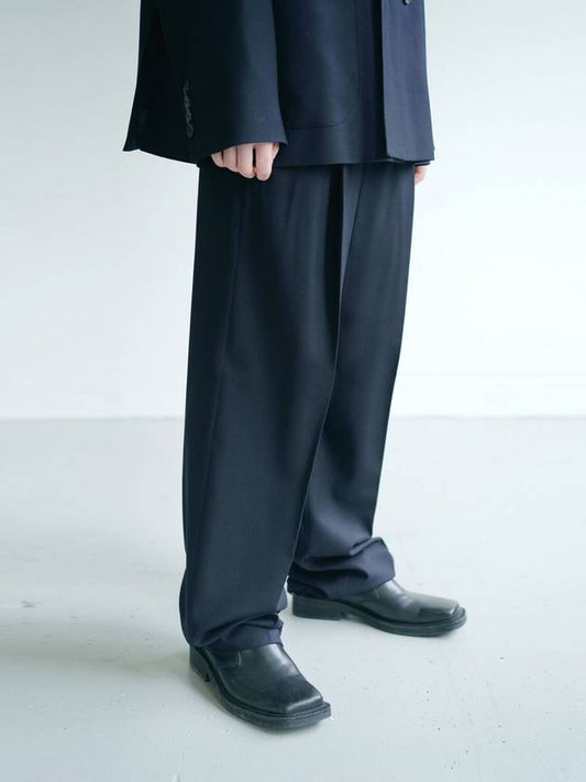 One Tuck Wide Slacks Navy MTR3073 - IFELSE - BALAAN 2