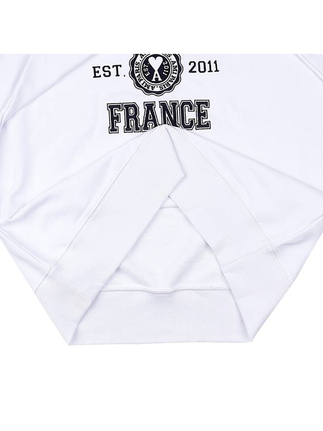 Logo Print Sweatshirt White - AMI - BALAAN 9