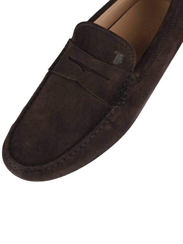 Men's Suede Gommino Driving Shoes Brown - TOD'S - 8
