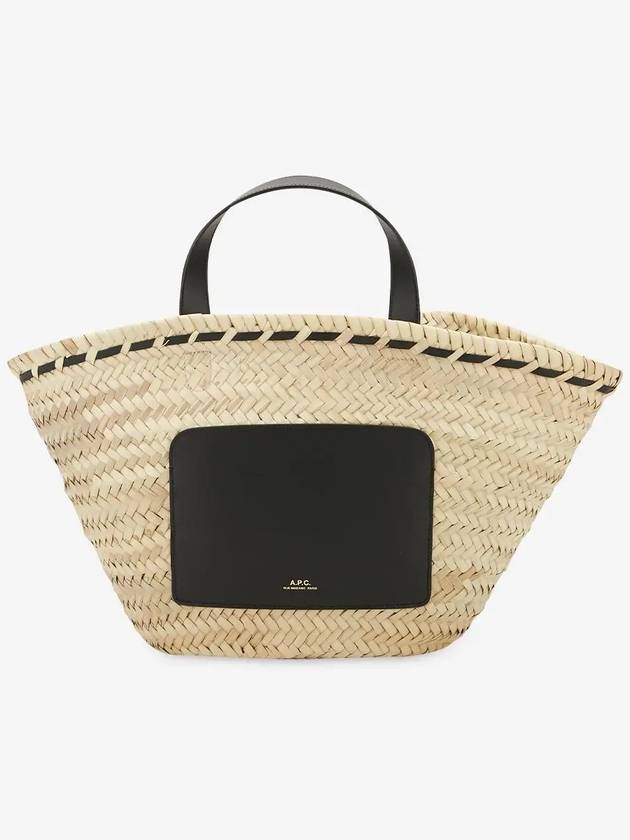 Joe Small Raffia Basket Tote Bag Black - A.P.C. - BALAAN 3