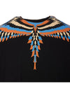 Optical Wings Printed Short Sleeve T-shirt Black - MARCELO BURLON - BALAAN 5