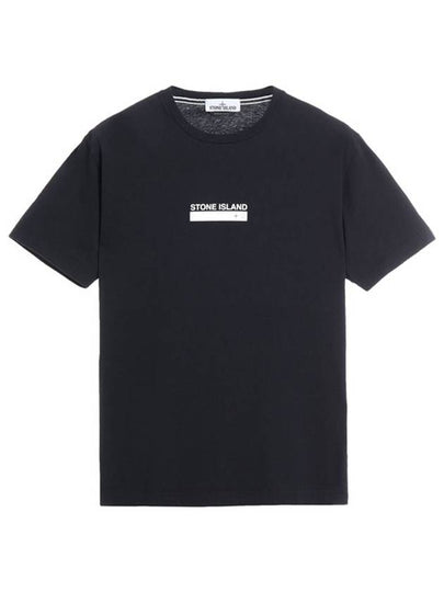 Small Rubber Logo Patch Short Sleeve T-Shirt Black - STONE ISLAND - BALAAN 2