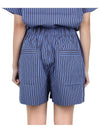 Poplin Striped Pajama Shorts Blue - TEKLA - BALAAN 11