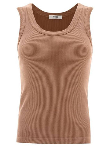 Sleeveless T-Shirt A7056 1260TRUFFLE Beige - AGOLDE - BALAAN 1