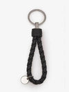 Intrecciato Leather Key Holder Black - BOTTEGA VENETA - BALAAN 5