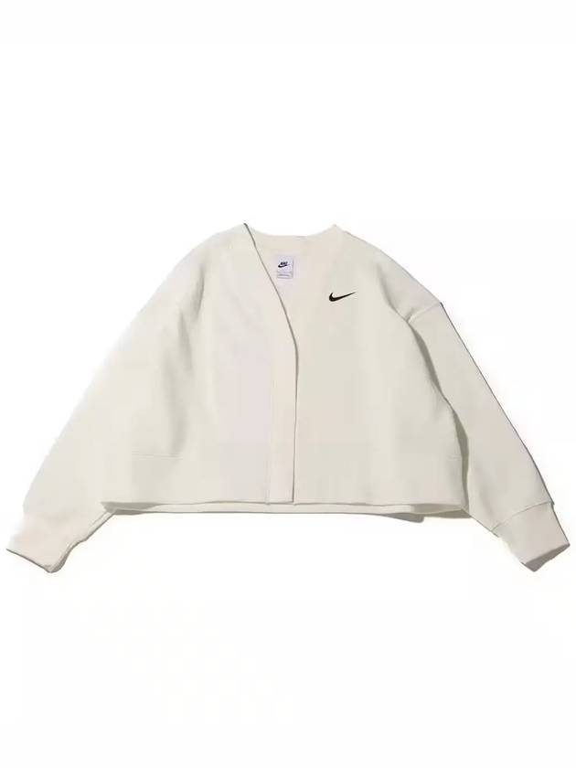 Women's Sportswear Phoenix Fleece Oversized Cardigan White - NIKE - BALAAN 1