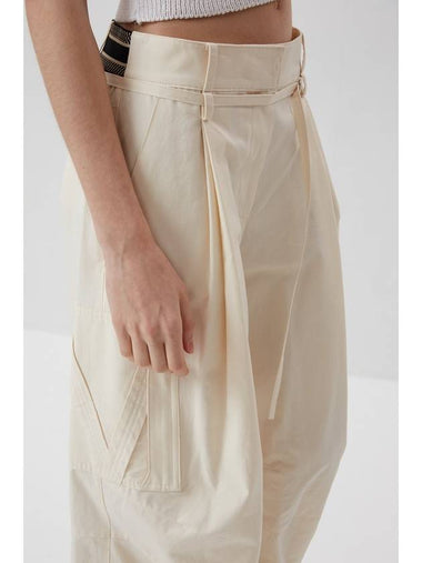 Back banding cargo pants CREAM - REAL ME ANOTHER ME - BALAAN 1