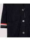 High Twist Cotton Oversized Long Cardigan Navy - THOM BROWNE - BALAAN 4