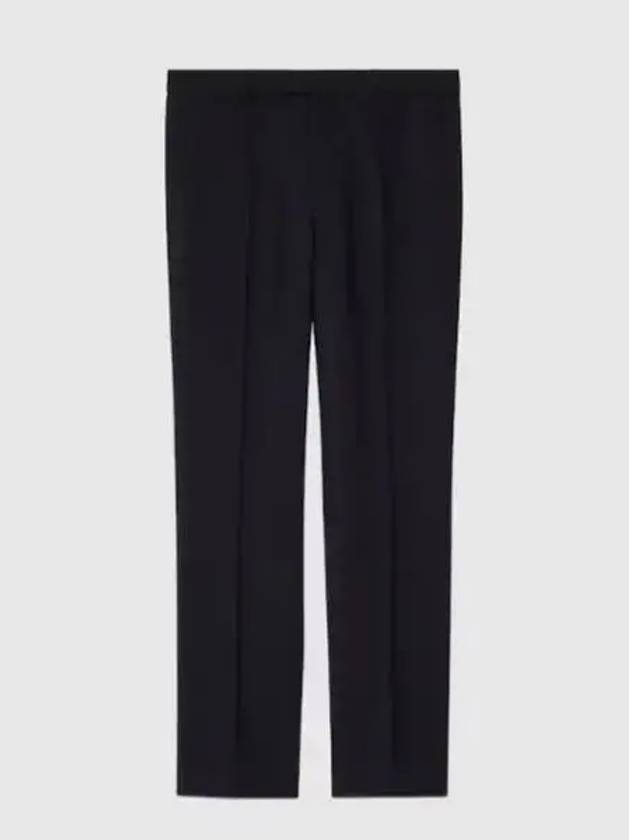 Mohair Formal Straight Pants Black - GUCCI - BALAAN 2