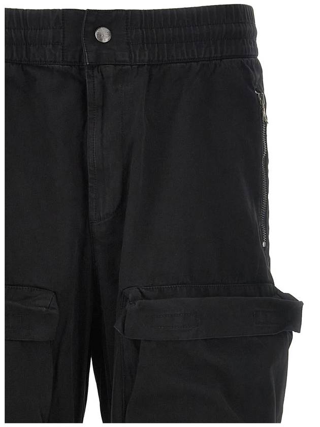 P Danzel Twill Cargo Straight Pants Black - DIESEL - BALAAN 4