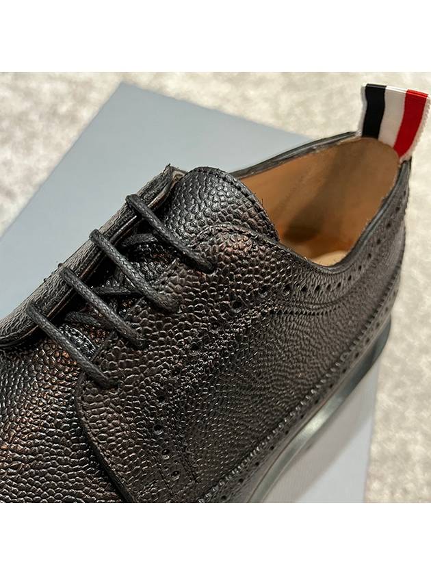 Men's Classic Long Wing Brogue Lace Up Brogue Shoes Black - THOM BROWNE - BALAAN 8
