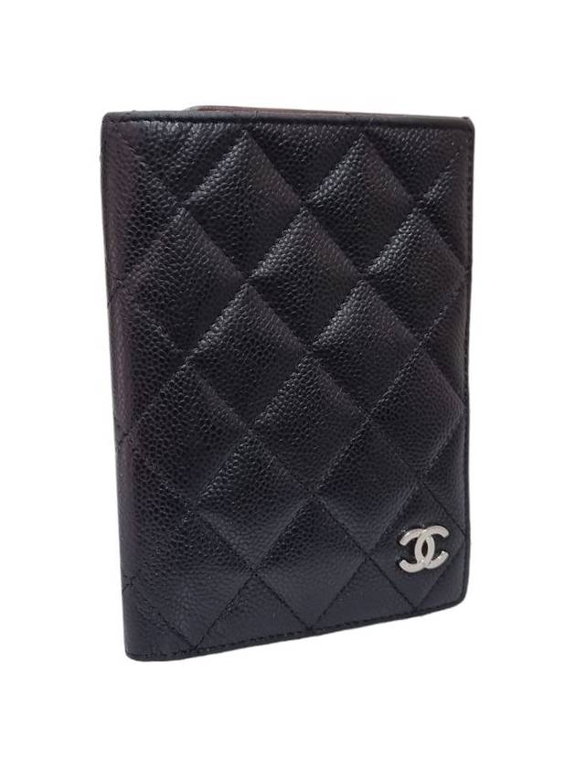 Women s AP1169 Black Caviar Skin Classic Passport Wallet - CHANEL - BALAAN 2