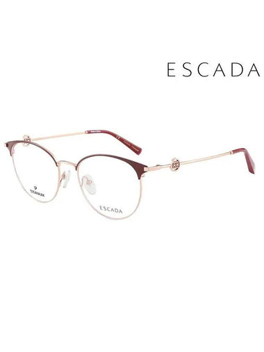 Glasses Frame VES C72F 52007A Round Titanium Men Women - ESCADA - BALAAN 1