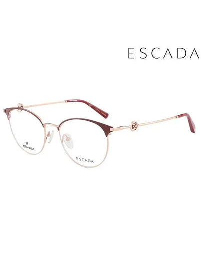 Glasses Frame VES C72F 52007A Round Titanium Men Women - ESCADA - BALAAN 2