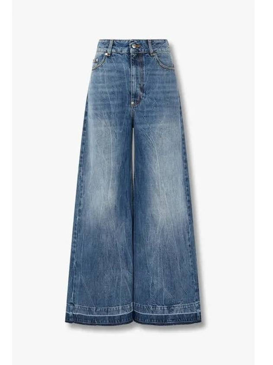 STELLA McCARTNEY Washed Flare Denim Pants Indigo - STELLA MCCARTNEY - BALAAN 1