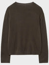 Micro ribbed square neck knit deep brown - NOIRER - BALAAN 10