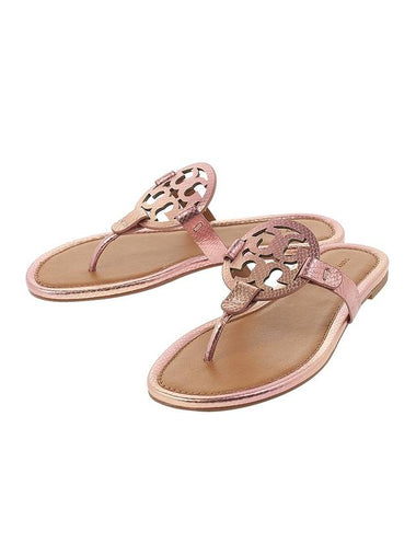 Women's Miller Logo Flip Flops Pink - TORY BURCH - BALAAN 1