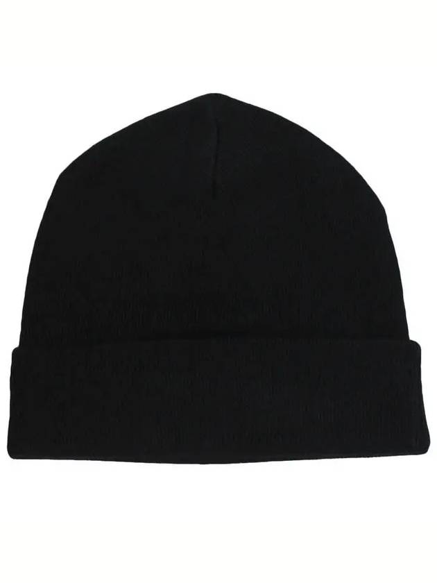 Logo Embroidered Ribbed Knit Beanie Black - ACNE STUDIOS - BALAAN 5