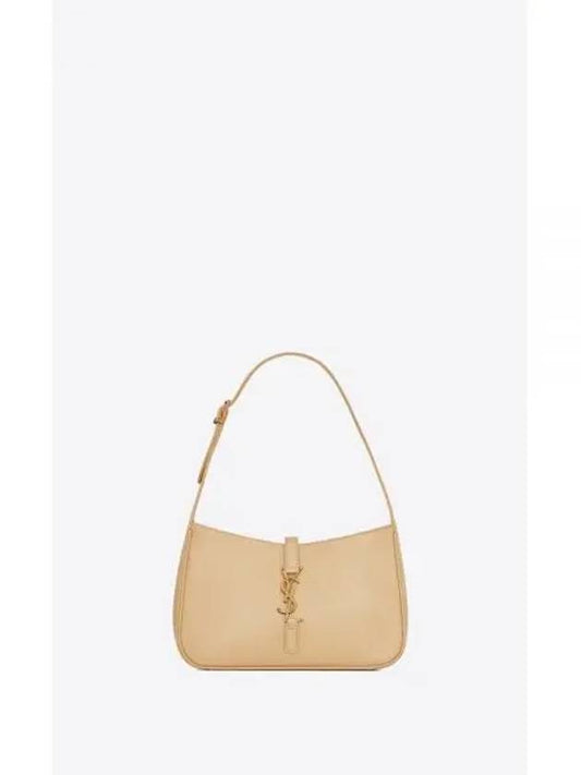 Le 5 A 7 Smooth Leather Hobo Shoulder Bag Beige - SAINT LAURENT - BALAAN 2