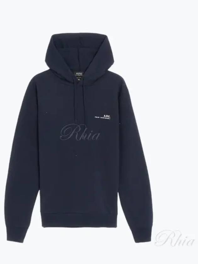 Item Logo Print Hooded Top Navy - A.P.C. - BALAAN 2