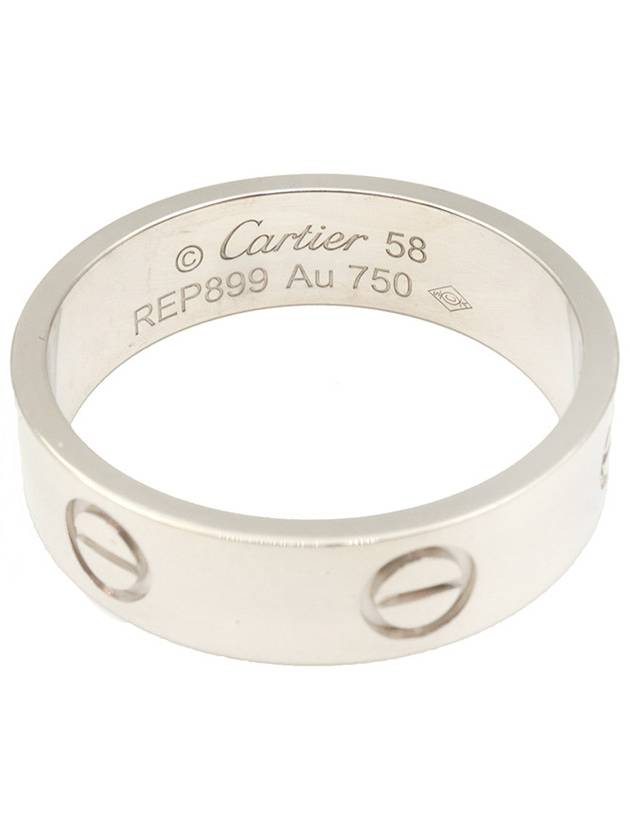 B4084758 18K White Gold Love Ring Wedding Band No 58 - CARTIER - BALAAN 5