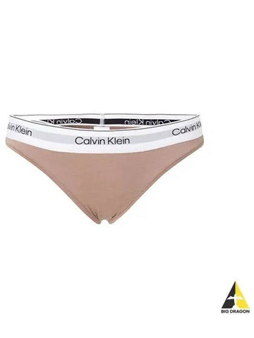 Women s Modern Cotton Bikini Briefs Underwear Light Brown 000QF7047E - CALVIN KLEIN - BALAAN 1