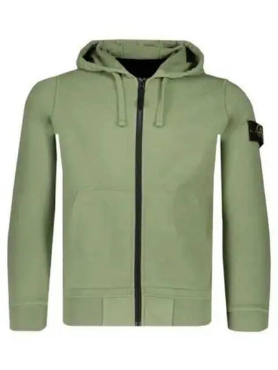 Wappen Patch Cotton Hooded Zip Up Sage - STONE ISLAND - BALAAN 2