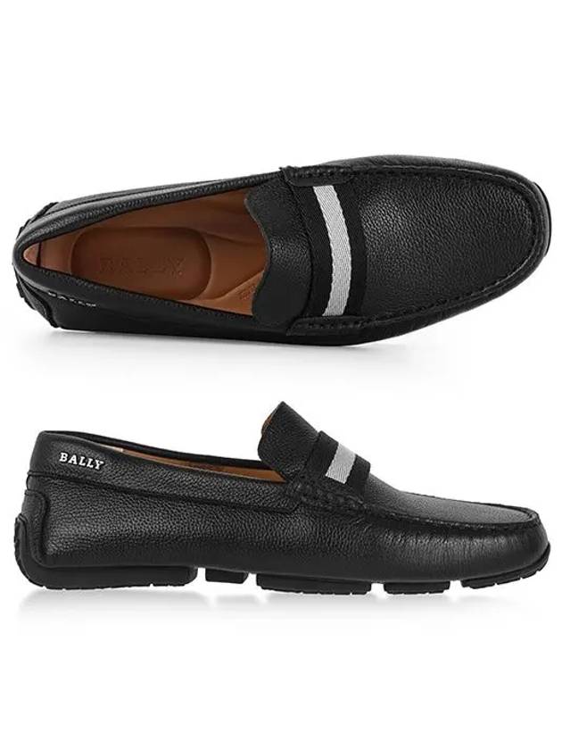 Men PEARCE Leather Driving Shoes Black - BALLY - BALAAN 2