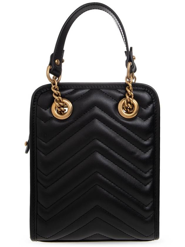 GG Marmont gold matelass? leather mini bag black - GUCCI - BALAAN.