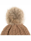 3B00029 M4506 234 Pom Brown Wool Cashmere Beanie - MONCLER - BALAAN 4